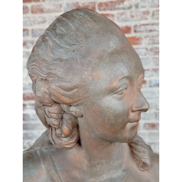 French 19th Century French Terracotta Bust of Madame Du Barry For Sale - Image 3 of 10