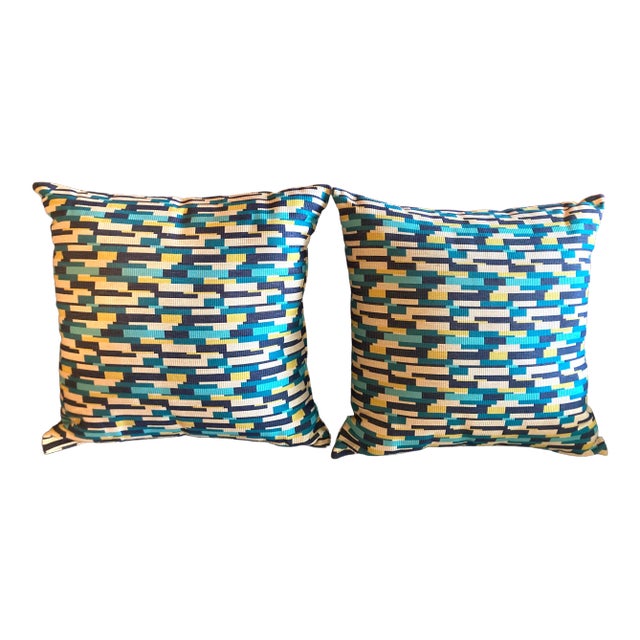 Modern Abstract Design Pillows- a Pair For Sale