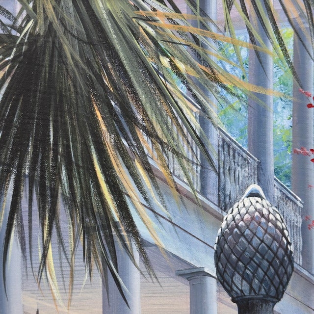 Paint Vintage Original John W. Jones Painting Laurens Street Charleston Sc For Sale - Image 7 of 12
