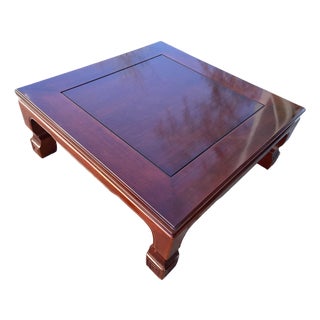 1940s Japanese Lacquer Rosewood Low Tea Coffee Table For Sale