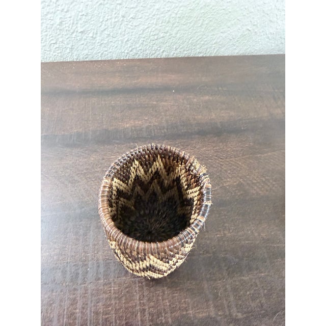 Vintage Hand-Woven Nito Vine Trinket Boxes & Basket Lot - Set of 4 For Sale - Image 12 of 12