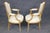 French Pair 1920's Louis XVI Style Painted and Distressed Armchairs For Sale - Image 3 of 17