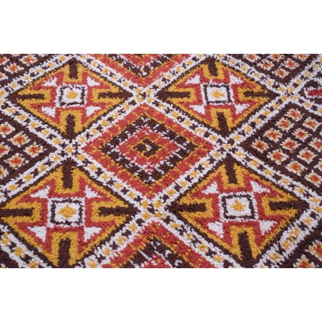 Vintage Hand Knotted Berber Wool Tribal Rug For Sale - Image 4 of 13