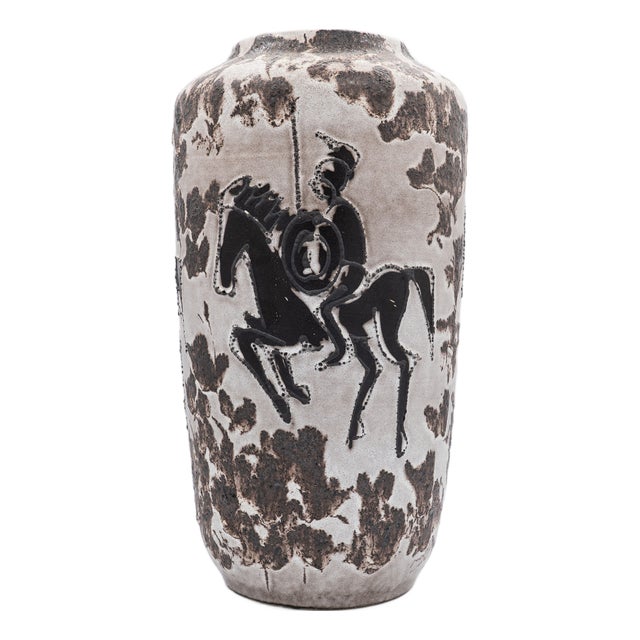 Vintage Rider Floor Vase from Scheurich, 1970s For Sale