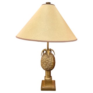 Gilt Bronze Pineapple Lamp from Maison Charles, 1960s For Sale