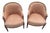 Pair Vintage Michael Taylor Designs French Louis XVI Style Barrel Back Armchairs For Sale