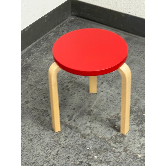 Artek Alvar Aalto for Artek Stool, Model 60 For Sale - Image 4 of 12