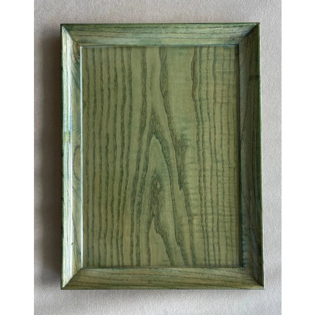 Vintage Green Maple Tray With Lacquer Finish For Sale - Image 4 of 5