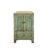 1980s Distressed Light Teal Color Slim End Table Nightstand Cabinet For Sale - Image 5 of 7