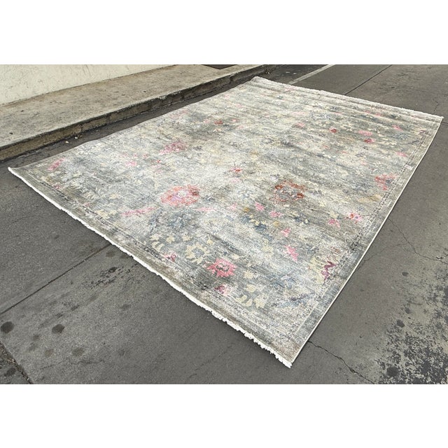 9ft X 12ft Loloi Giada Jardin Area Rug, Lagoon Multi For Sale In San Francisco - Image 6 of 12