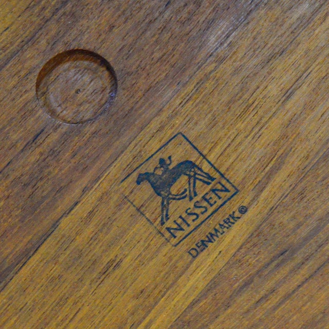 Brown 1900s Danish Modern Oversize Staved Teak Bowl and Servers by Richard Nissen - 3pcs For Sale - Image 8 of 10