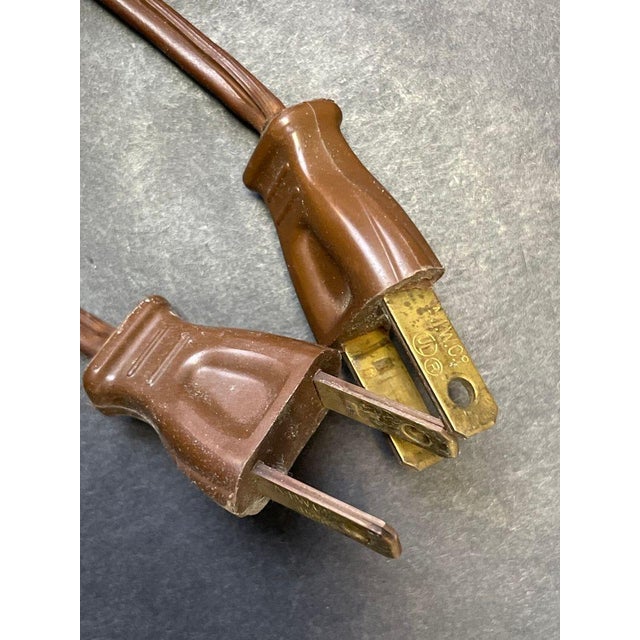 Metal Vintage Italian Capodimonte Floral Relief Table Lamps - Pair For Sale - Image 7 of 12