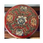 Chinese Antique Style Chinese Cinnabar Red Lacquer Lotus Flower Round Box 14x5" For Sale - Image 3 of 7