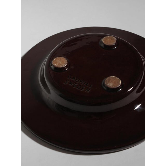 Ceramic Sunflower Plate by Eke Bjerén for Gabriel, Sweden, 1960s For Sale - Image 4 of 6