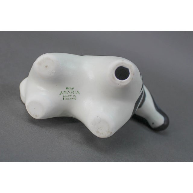Mid 20th Century Arabia Finland Taisto Kaassinen Zebra Mid Century Modern Art Pottery Figurine For Sale - Image 5 of 6