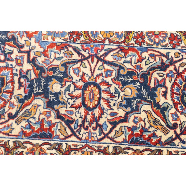 Antique Persian Isfahan Rug 9'0" X 12'0" For Sale - Image 9 of 12
