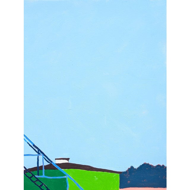 Textile Jacob Spacek “American Rural, Cistern” Contemporary Colorful Pastoral Landscape Painting, 2024 For Sale - Image 7 of 12