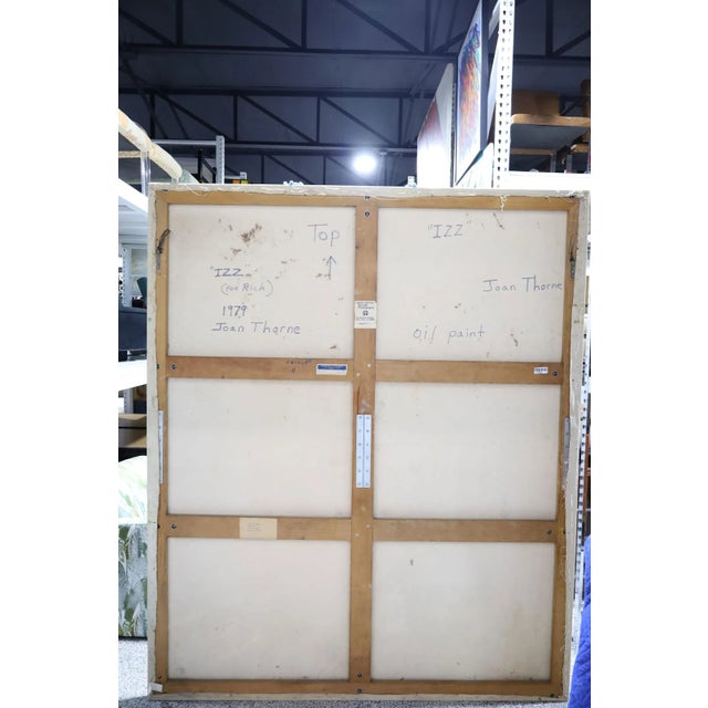 Late 20th Century Joan Thorne (Born 1943) "Izz", Oil on Canvas, 1979, 83" X 68" For Sale - Image 5 of 14