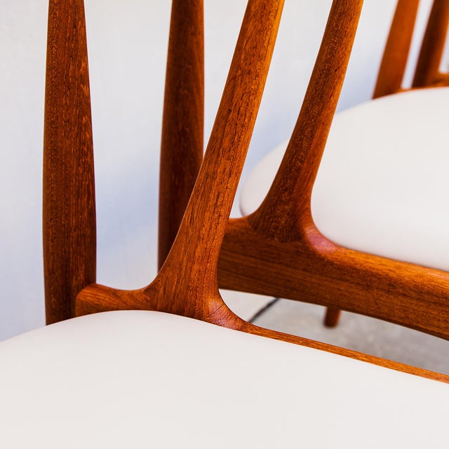 1960s Restored 1960s Danish Modern Dining Chairs by Johannes Andersen, Model Ba 113 For Sale - Image 5 of 16