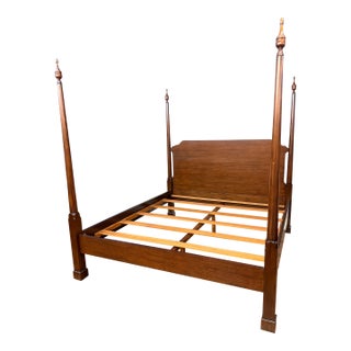 Traditional King Size Pencil Post Bed by Leighton Hall - Showroom Sample For Sale