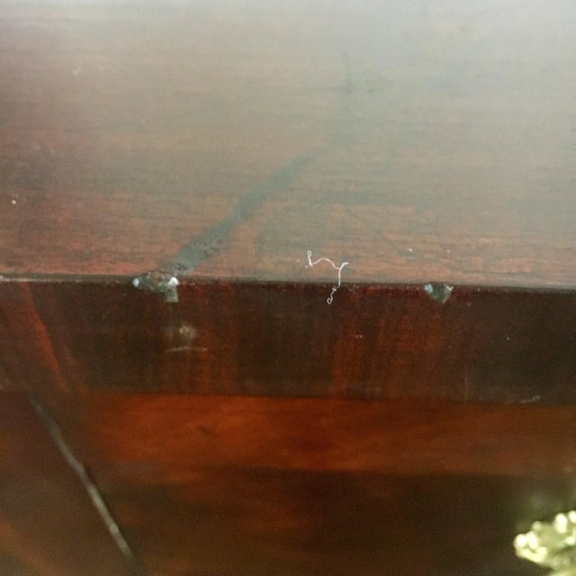 Empire Mahogany Chest of Drawers With Brass Hardware, Circa 1830 For Sale - Image 11 of 12