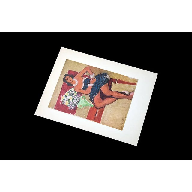Modern 1940s Modern Henri Matisse Limited Edition Signed “...a La Robe Bleue" Lithograph W/Frame For Sale - Image 3 of 7