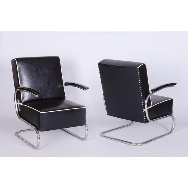 Bauhaus Armchair in Chrome attributed to W. Gispen for Mücke-Melder, Czech, 1930s For Sale - Image 11 of 13