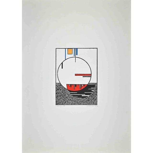 Luigi Veronesi, Construction, Original Screen Print, 1980 For Sale