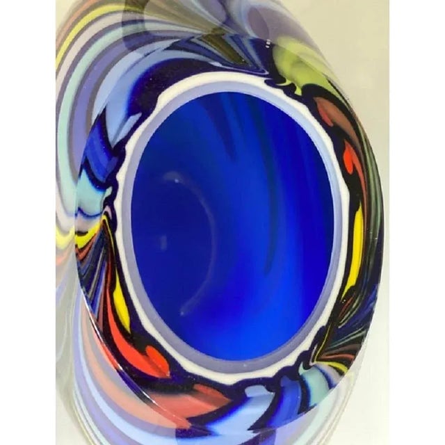 Artistic Vase in Murano Glass with Colored Reeds by Simoeng For Sale - Image 4 of 9