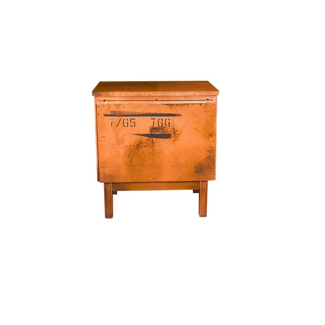 A beautiful mid-century nightstand/end table with cane front drawer panel. Exceptional construction and style. This is a...