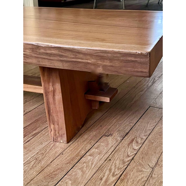 Brutalist Brutalist Coffee Table in Elm For Sale - Image 3 of 11
