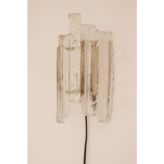 German Glass Wall Sconce from Fischer Leuchten, 1970s For Sale - Image 9 of 13