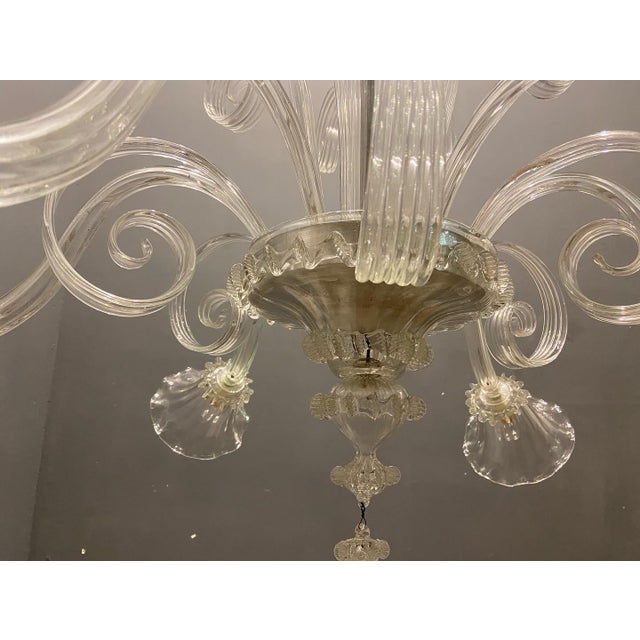 Large Venetian Murano Glass Chandelier, 1960s For Sale - Image 9 of 15
