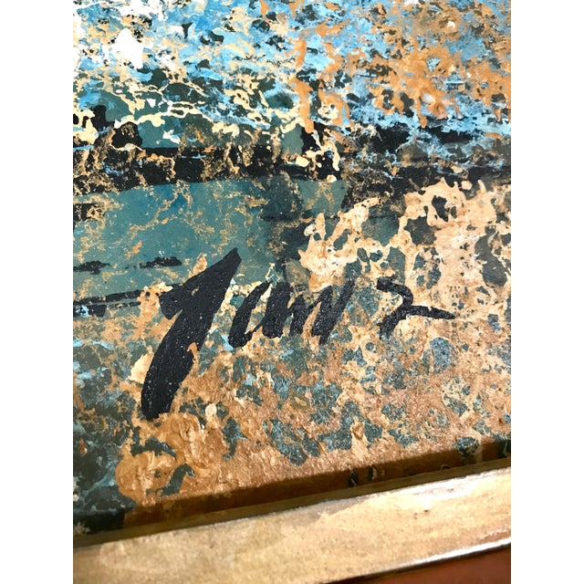 Original Signed 1950s Mid Century Abstract Expressionist Painting, Framed For Sale - Image 10 of 10