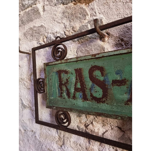 Antique French Double-Sided Shop Sign in Iron Frame, 1890s For Sale - Image 17 of 18
