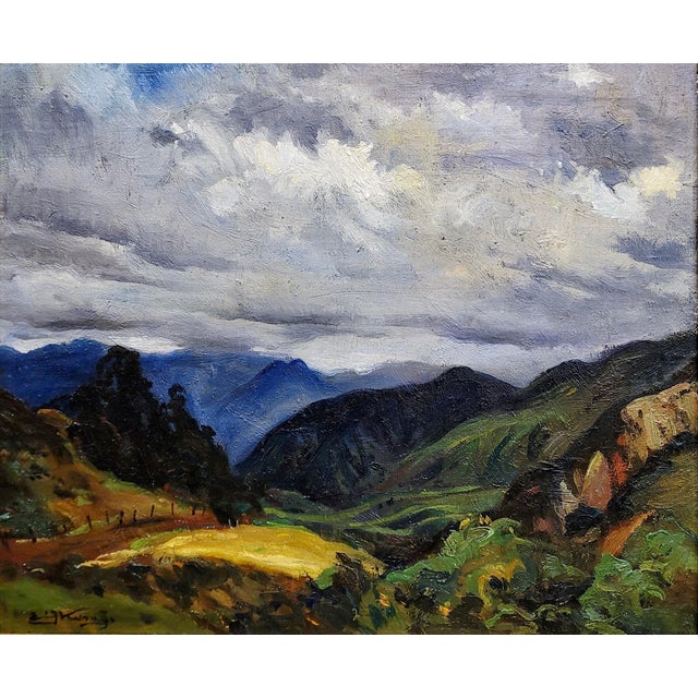 Impressionist Emil Kosa Jr. - California 1920s Mountain Landscape -Impressionist Oil Painting For Sale - Image 3 of 9