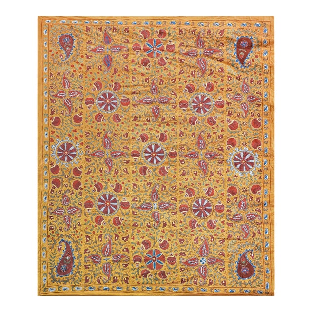 Silk Suzani From Samarkand, Uzbekistan, Early 20th Century For Sale
