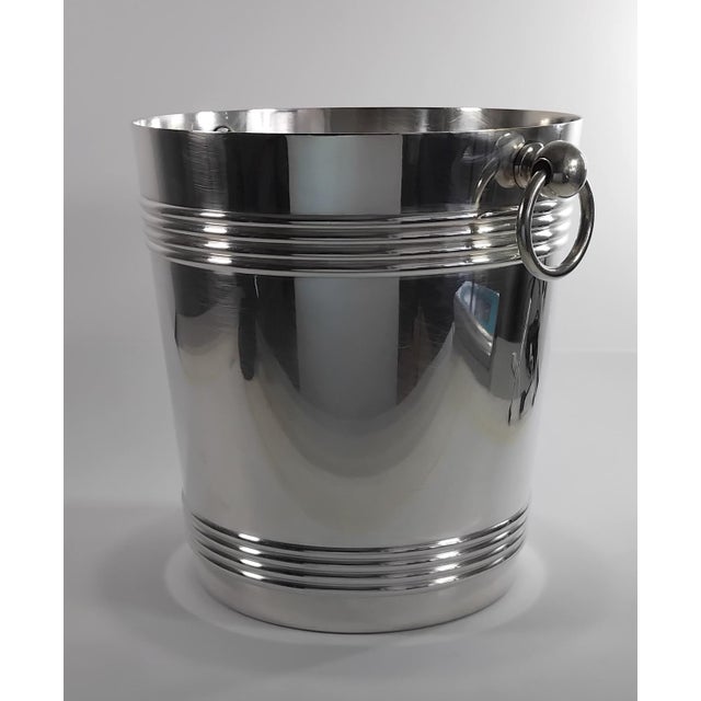 Silver 1950s Christofle "Biarritz" Model Ice Bucket and Champagne Cooler For Sale - Image 8 of 9