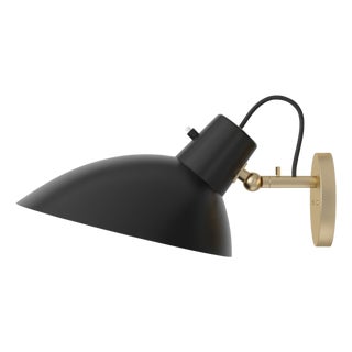 Black and Brass VV Cinquanta Wall Lamp by Vittoriano Viganò for Astep For Sale