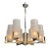 Modern Murano Glass and Brass Chandelier For Sale