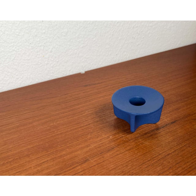Danish Blue Cast Iron Candleholder from Normann Copenhagen For Sale - Image 13 of 16
