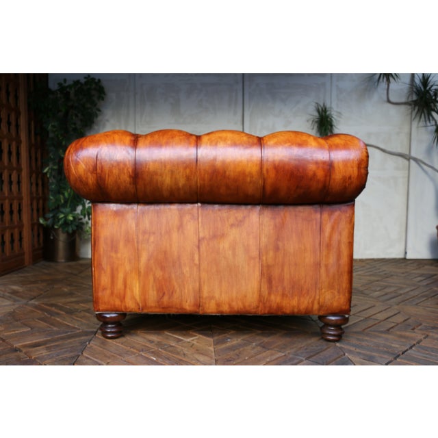 Vintage Chesterfield Brown Leather Sofa, 1980s For Sale - Image 17 of 18