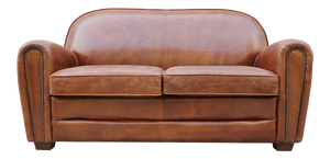 Pasargad Home Paris Club Genuine Leather Loveseat