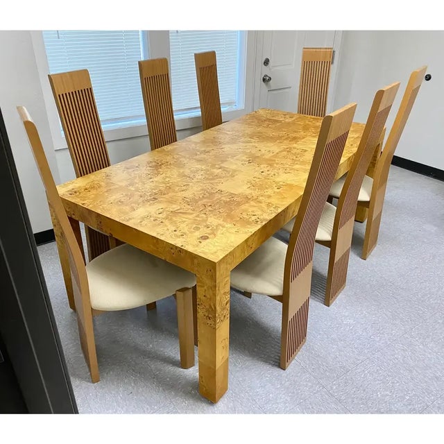 Contemporary Pietro Costantini for Ello Postmodern High Back Dining Chairs, Set of 8 (Italy) For Sale - Image 3 of 17