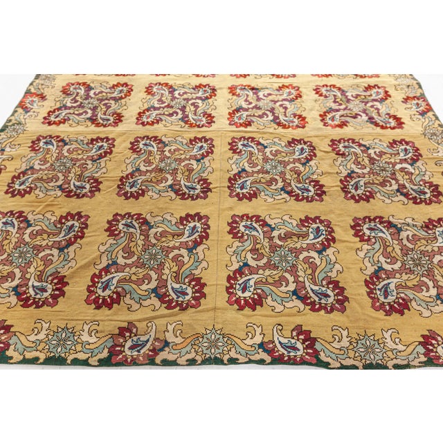 Antique English Needlepoint Rug For Sale In New York - Image 6 of 7