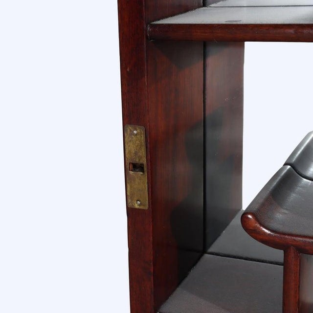 Antique Chinese Mahogany Netsuke Enclosed Display Cabinet C1930 For Sale - Image 11 of 14