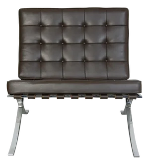 Barcelona Chair in Brown Leather by Ludwig Mies Van Der Rohe