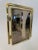 Metal Vintage Italian Brass and Lucite Wall Mirror 1970s For Sale - Image 7 of 8