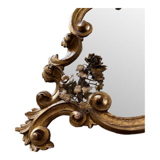 Regency Gold Floral Mirror With a Hollywood Past For Sale
