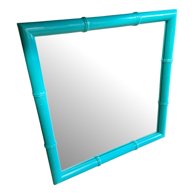 Vintage Green Mirror, 1980s For Sale